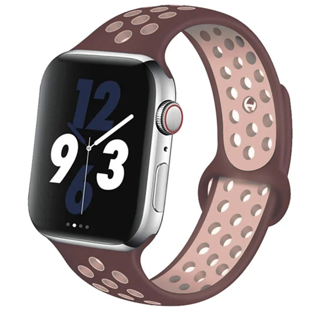 Silicone Strap For Apple Watch Band 45mm 44mm 40mm 49mm 41mm 38mm 42mm Sport bracelet iWatch Ultra 2 Series 9 8 7 6 se for nike