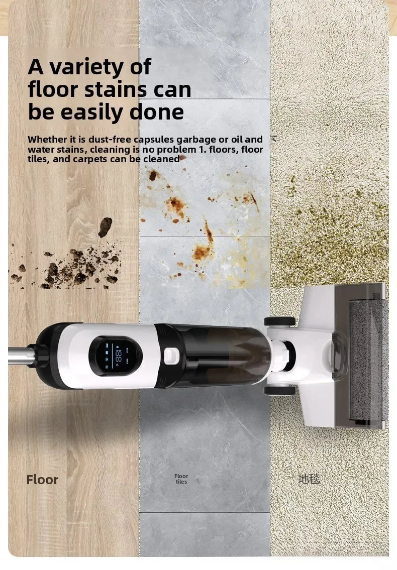 Washing machine suction and mop washing machine household wireless sweeping and mopping automatic cleaning three-in-one