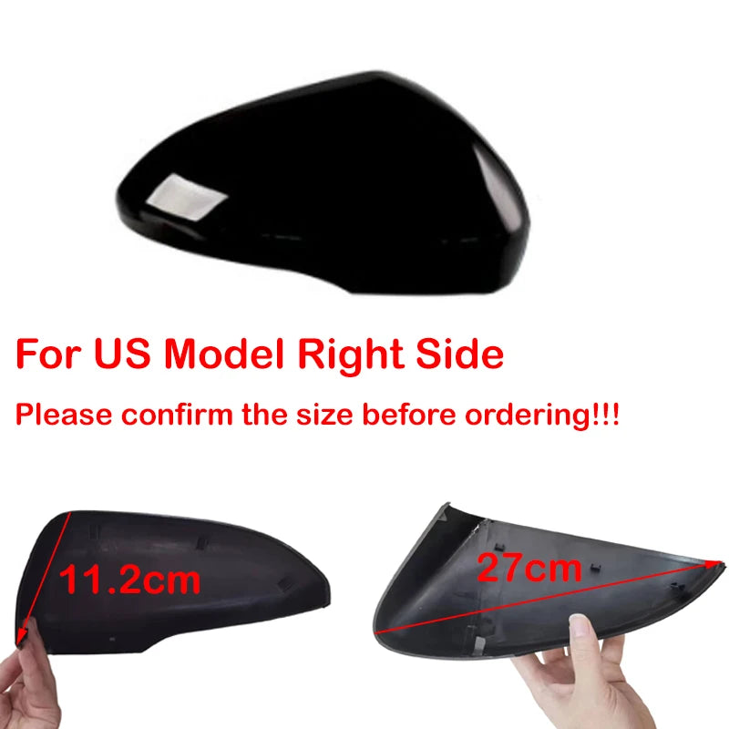 For US Ford Fusion 2013 2014 2015 2016 2017 2018 2019 2020 2021 Car Side Rearview Mirror Cover Glossy Black Clip-on Exterior