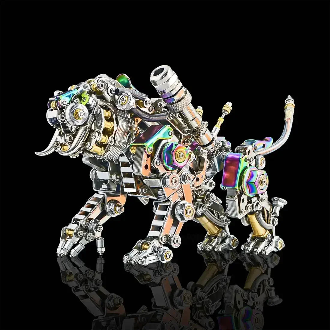 700pcs+ Bengal Tiger  3D Mechanical Metal Assembly Model Kits DIY Mechanical Puzzle Animal Toys For Children Adults