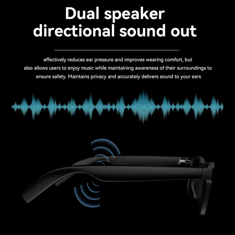 4K AI Smart Glasses Multifunctional Camera Bluetooth Call Voice Assistant Music Player Translate Photochromic HD Glasses