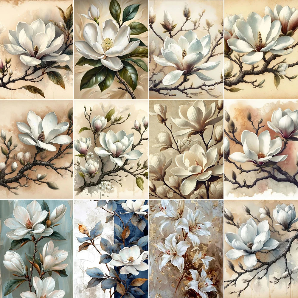 Coloring By Numbers Lily Flowers Acrylic Paint Painting For Living Room Wall Adults Handpainted Picture Crafts Gift Home Decor