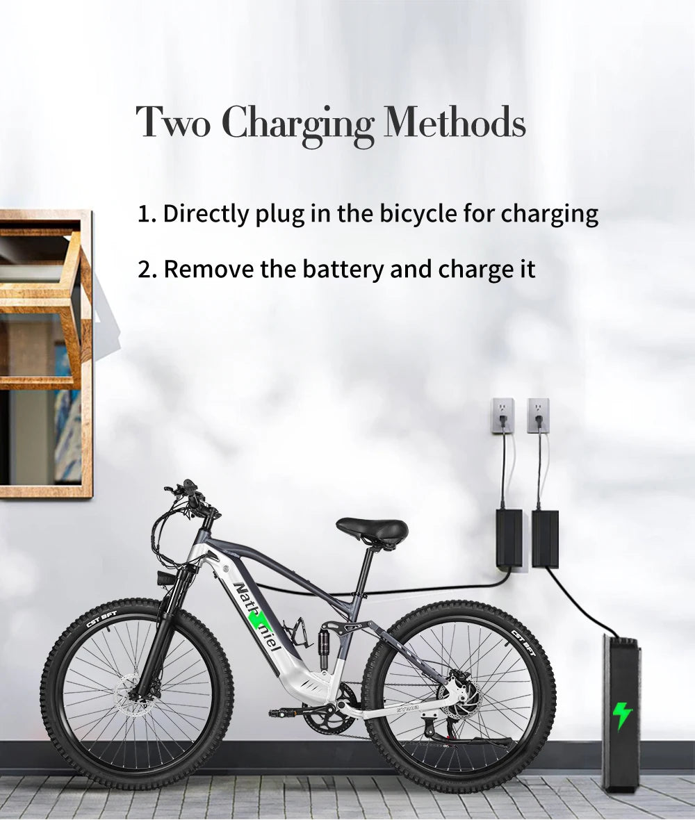 Nathaniel SYR03 E-Bike,1000W 48V 20Ah Lithium battery,27.5” off-road electric assisted bicycle,45Km/h,City Commuter Vehicle bike