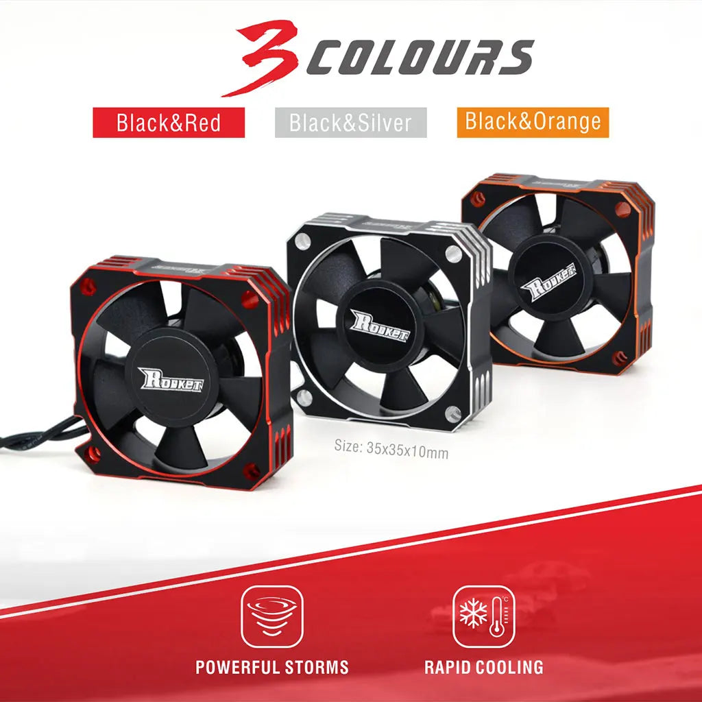 Rocket RC Fan 25mm 30mm 35mm 40mm 50mm SURPASS HOBBY Heat Dissipation Cooling Fan for For 1/10 1/8 Brushless Motor RC Car Part.