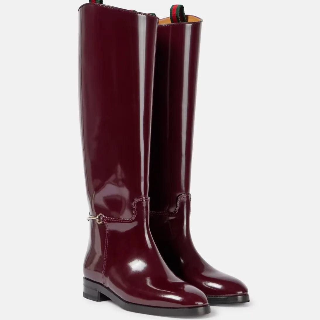 New round Toe Long Tube Knight Boots Metal Decorative Buckle Waterproof Sweat Absorbent High Rubber Sole Adult Unisex Winter...