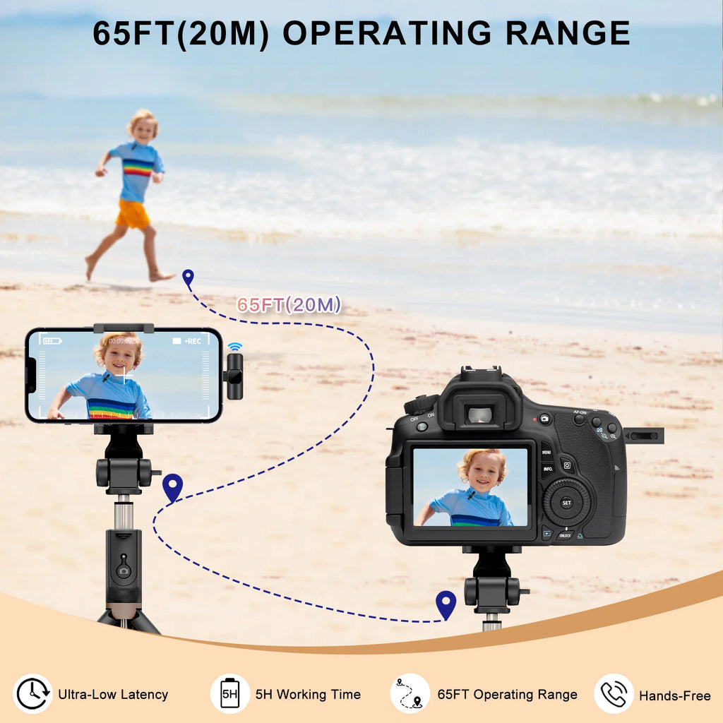 k60 New Wireless Lavalier Microphone Portable Audio Video Recording Mini Mic for Android Live Broadcast Gaming Phone Mic