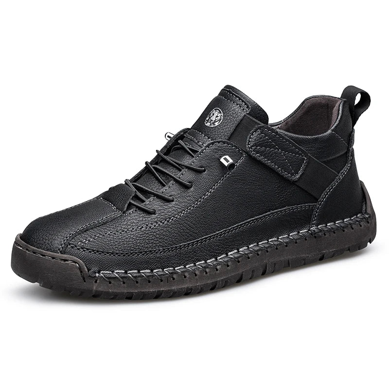 CLOHOO Men's Sport Casual High-Top Shoes Breathable Comfortable Short Boots Handmade Stitching Fashionable Youth High-Top Boots