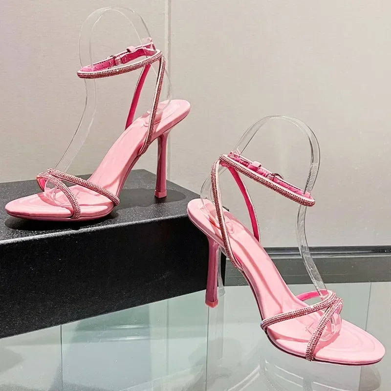 Design Sandals Women 2025 Summer Sexy Open Toe High Heels Pumps Party Dress Shoes Luxury Sandals for Women