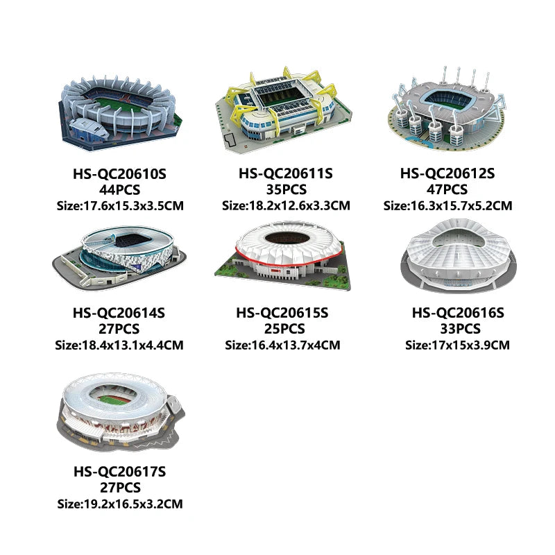 Creative DIY 3D Paper Puzzle Football Field Stadium Assembled Model Educational Toys Jigsaw Puzzle For Kids Fans Gifts