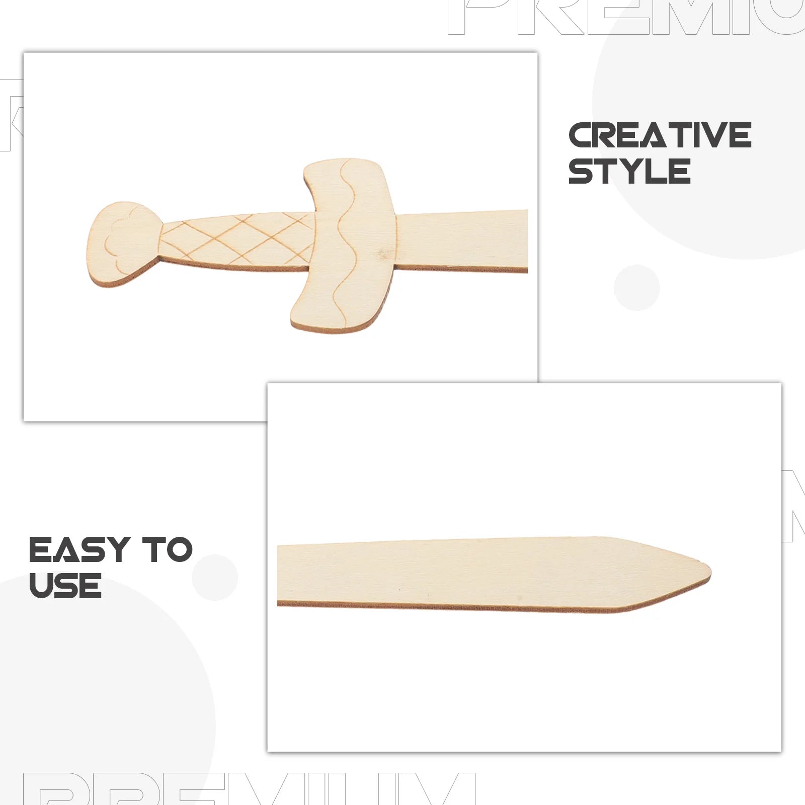 20Pcs Wooden Swords to Decorate Unfinished Pirate Swords Painting Crafts for Kids DIY Art Party Classroom Projects Wood Craft