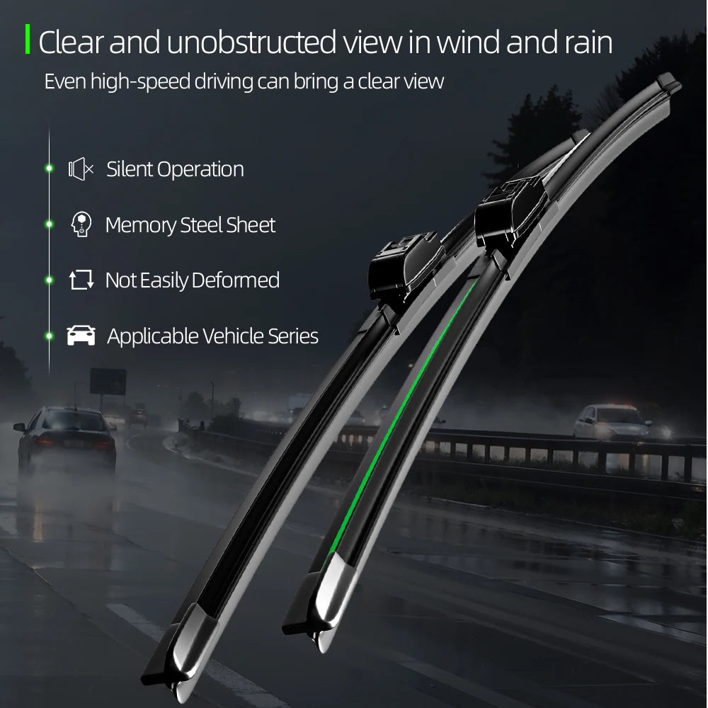Car Windshield Wiper Blades Hook Universal U-type Soft Rubber Wiper 14"15" 16" 17" 18" 19" 20" 21" 22" 23" 24" 25" 26" 28" 30"