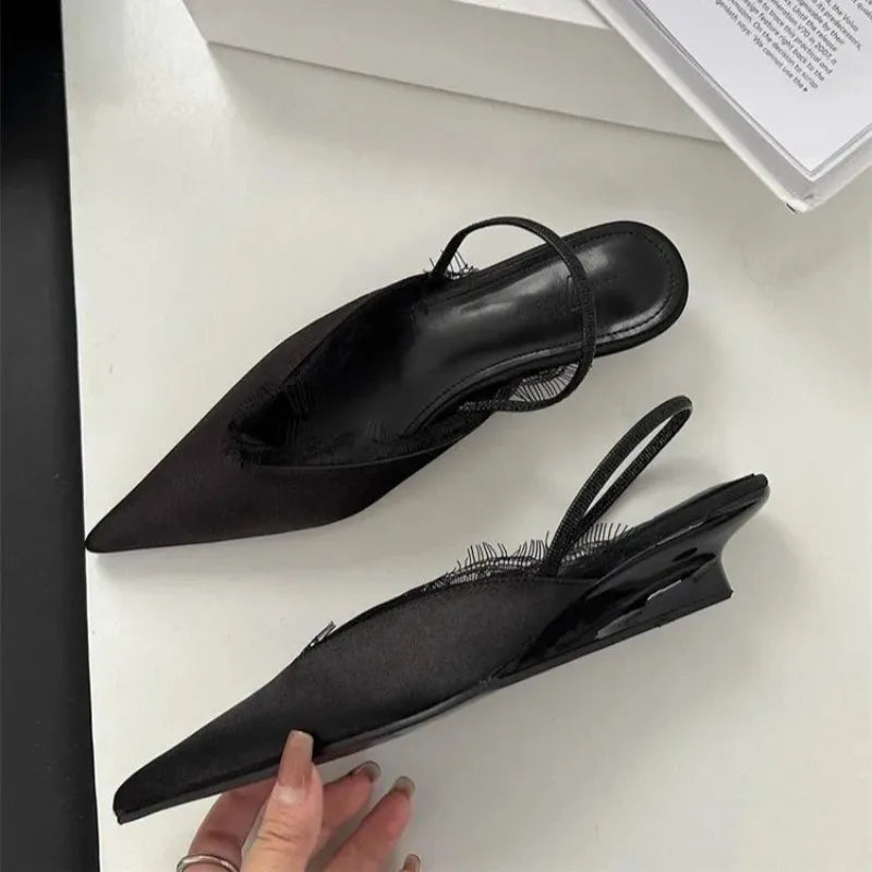 Women Sandals 2025 Summer Pointed Toe High Heels Ladies Fashion Banquet Dress Wedding Party Pumps  Designer Women Shoes