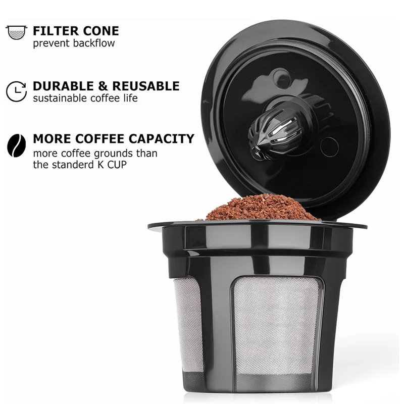 2025 Hot Style Reusable K Cups For K Mini, K Elite, K Classic, K Compact, K Latte, K Select And All 2.0 & 1.0 Coffee Makers - Free Item