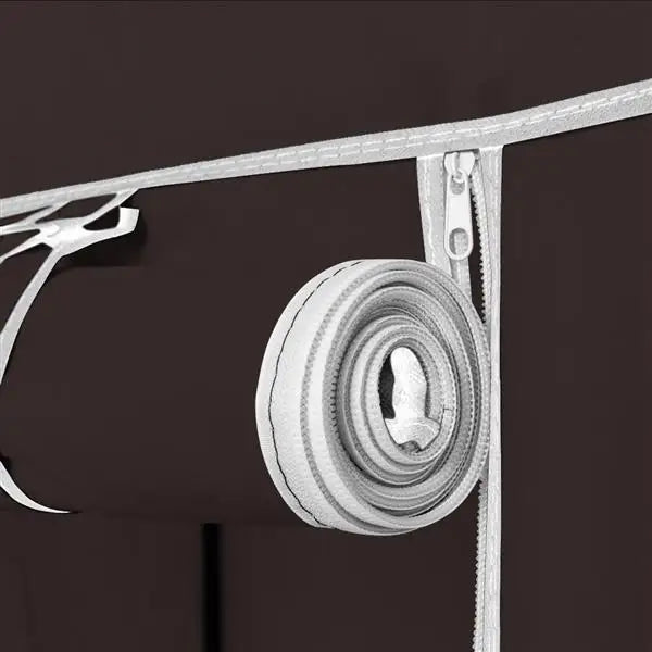 67" Portable Clothes Closet Wardrobe with Non-woven Fabric and Hanging Rod Quick and Easy to Assemble Dark Brown
