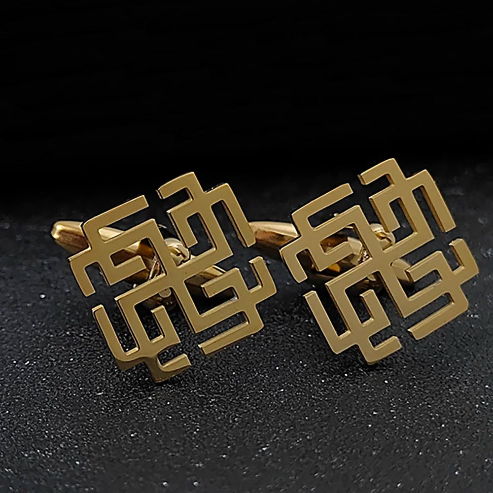 Fashion hollow Chinese knot men's cuff links, sweater shirt cuff accessories, wedding party jewelry