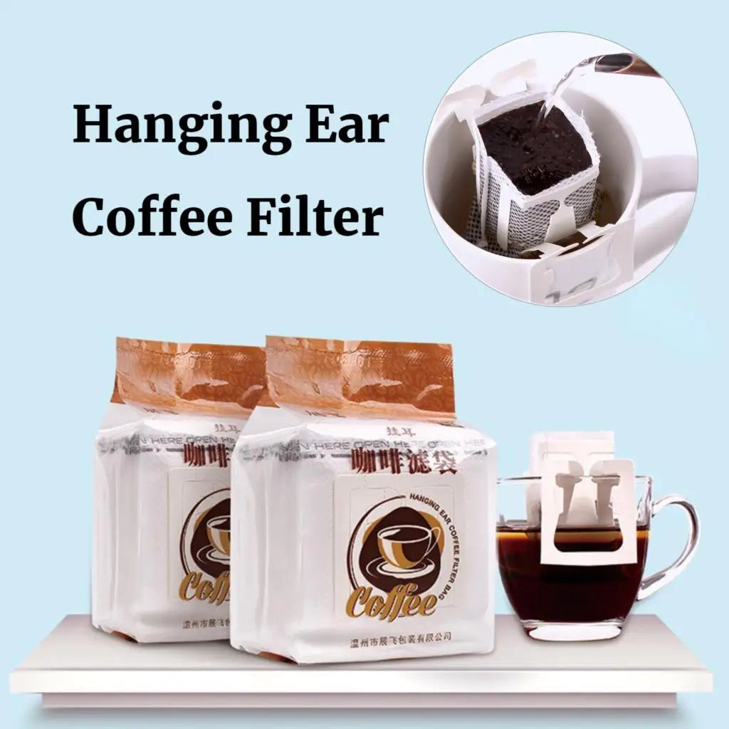 50/100 pcs Coffee Filter Bags Disposable Drip Coffee Paper Pack Portable Hanging Ear Espresso Coffee Accessories Tea Tool