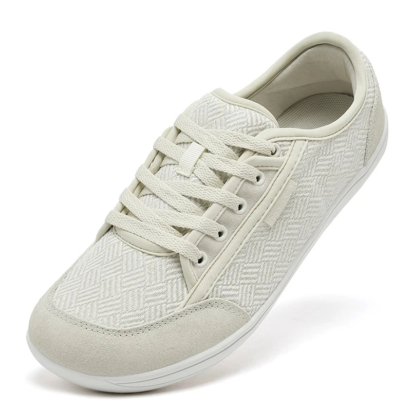 HOBIBEAR Barefoot Shoes Mens Womens | Zero Drop | Wide Toe | Minimalist Cowhide Leather Lace Up Fashion Sneakers