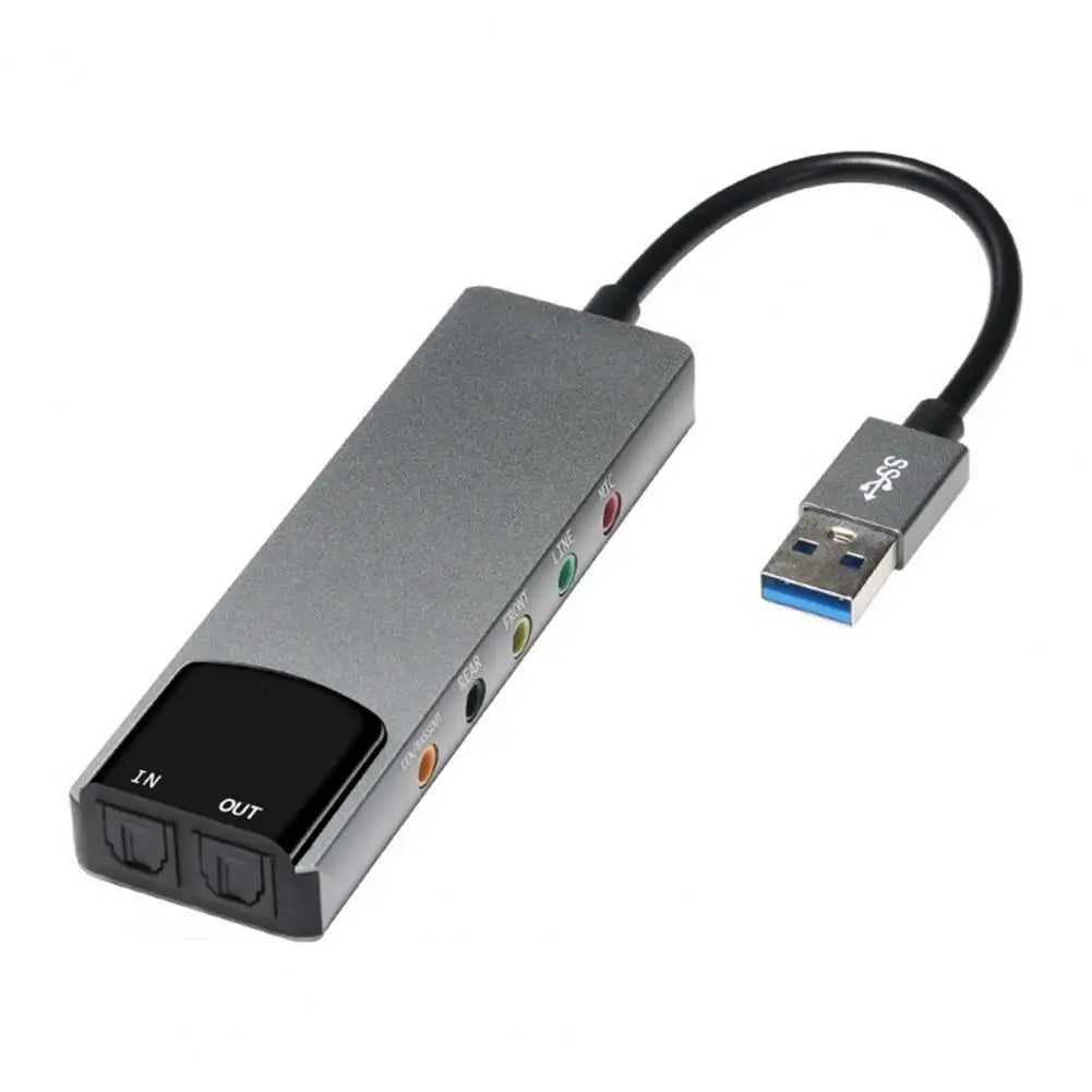 5 1 Sound Card Multifunctional Usb Sound Card with Fiber Optic Spdif for compatible 5 1 Sound Track Support Enhance Computer
