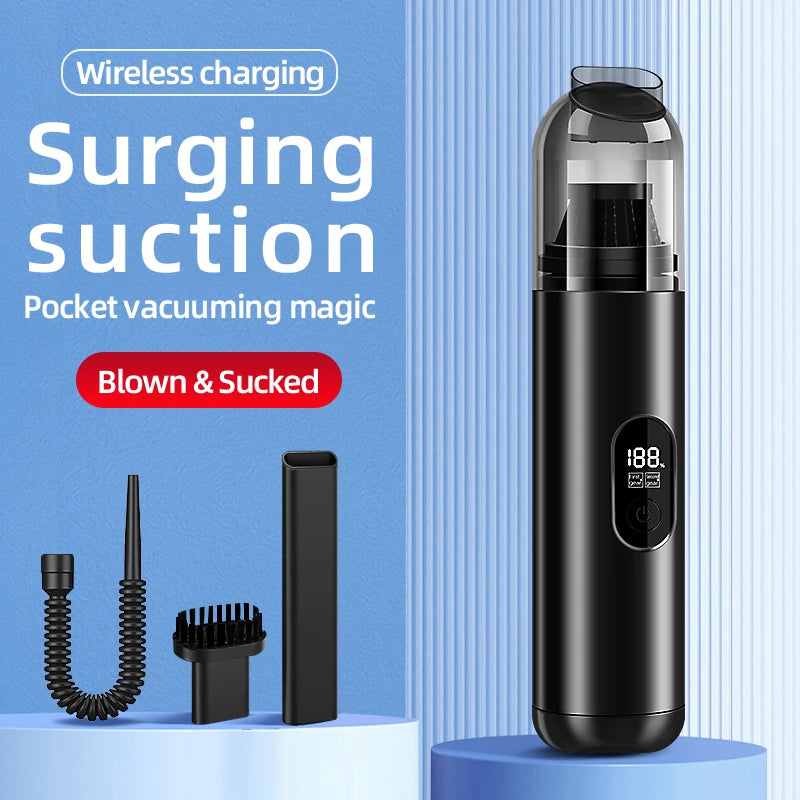 Car Vacuum Cleaner, Portable Cordless Handheld with 20000Pa Strong Suction - 2-in-1 Vacuum and Blower for Car, Home, Pet Hair