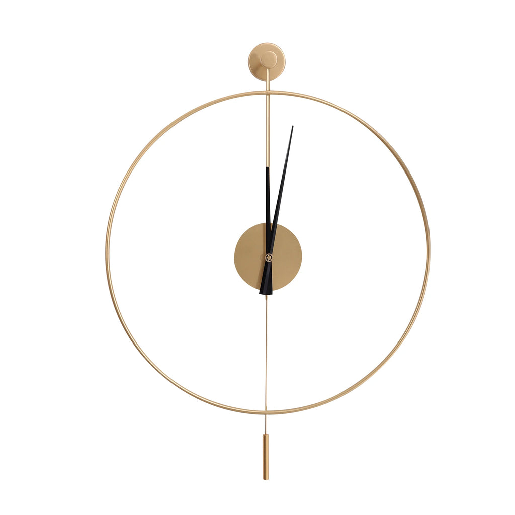 Wall Clock with Hollow Design, Silent Quartz Movement, Durable Iron Construction for Home or Office