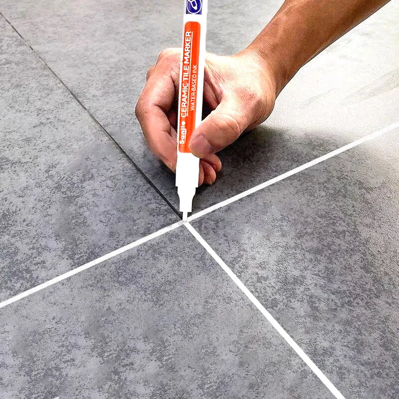 1/3 Pcs Waterproof White Marker Pen Wall Seam Repair Tiles Grout Markers Pens Floor Bathroom Decontamination Paint Brush Tools - Free Item.