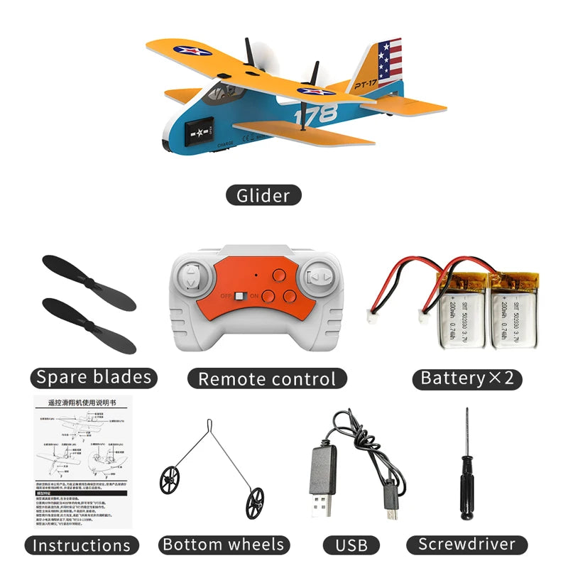 Professional RC Plane 2.4G Radio Remote Control Airplane EPP Foam Aircraft Glider Flying Model Jet Toys For Children Gifts