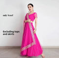 Indian Women's Dance Costume Sari Top Big Skirt