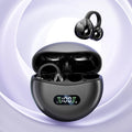 Wireless Bone Conduction HIFI Bluetooth 5.4 Earbuds Clip On Ear With Mic Digital Display Waterproof Sport Headsets 2025