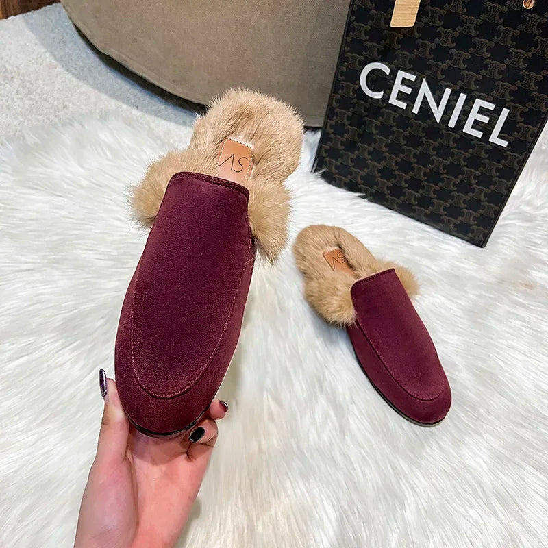 Baotou Half Slippers Women Summer Wear Muller Shoes 2025 New Flat Sandals