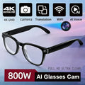 New 8K HD AI smart glasses men 800M camera Bluetooth call waterproof AI translation voice assistant control sunglasses female ne