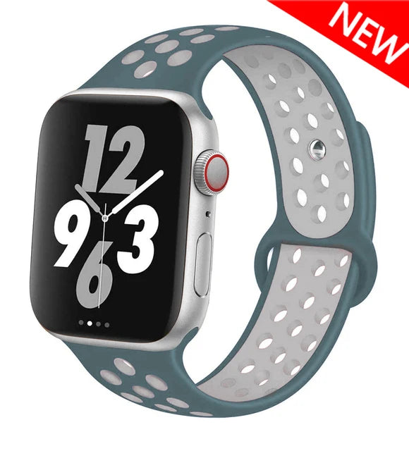 Silicone Strap For Apple Watch Band 45mm 44mm 40mm 49mm 41mm 38mm 42mm Sport bracelet iWatch Ultra 2 Series 9 8 7 6 se for nike