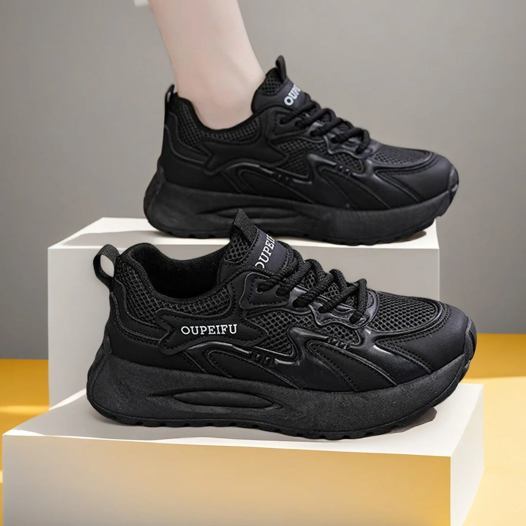 Women's Summer Lightweight Breathable Mesh Running Shoes Soft Bottom Casual Low Cut Slip-On Sports Sneakers Fashionable Tasse...