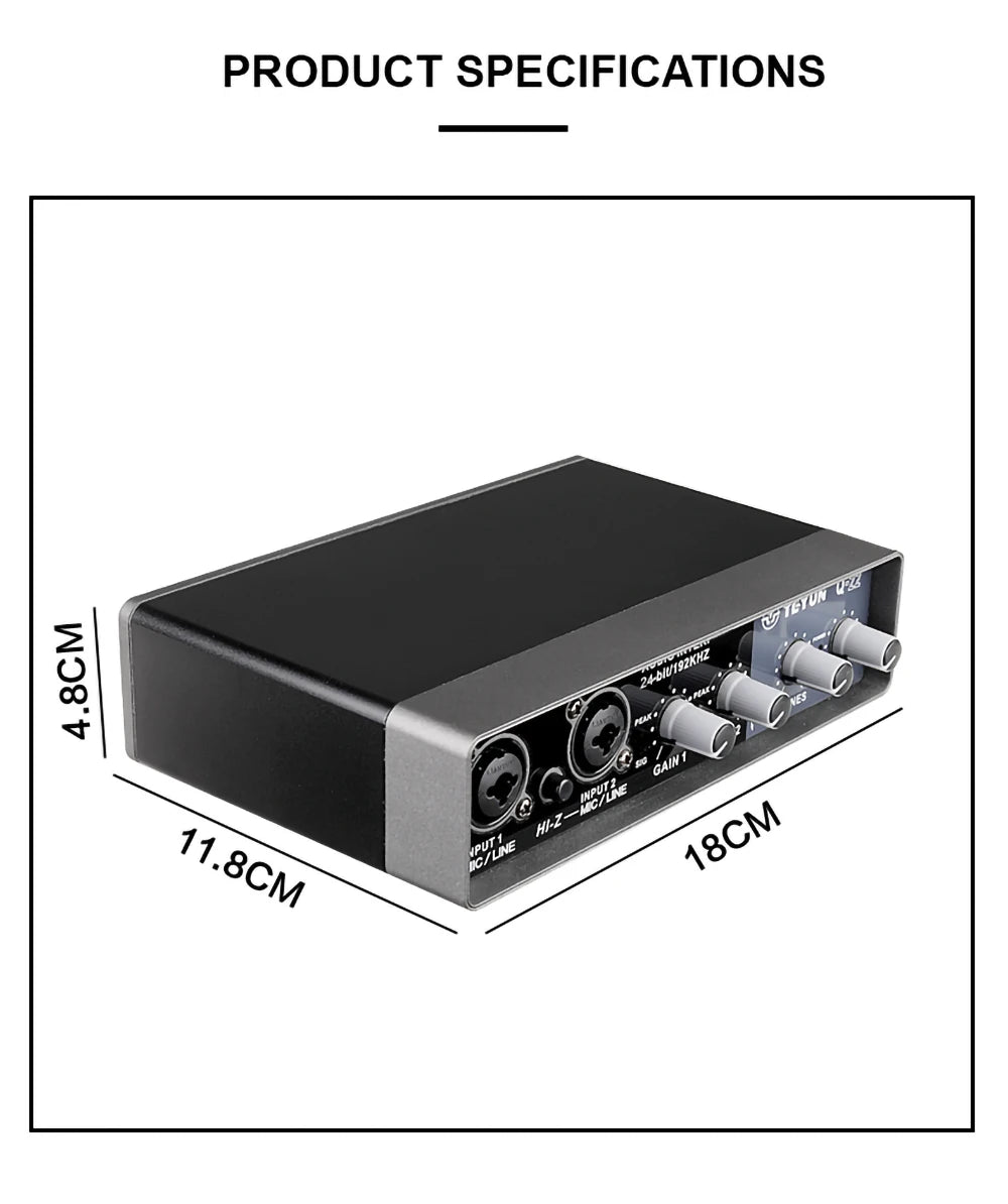 TEYUN Q-24 Q-22 Q-12 Professional Sound Card Audio Mixer Channel Monitoring Electric Guitar Live Recording For Studio Singing