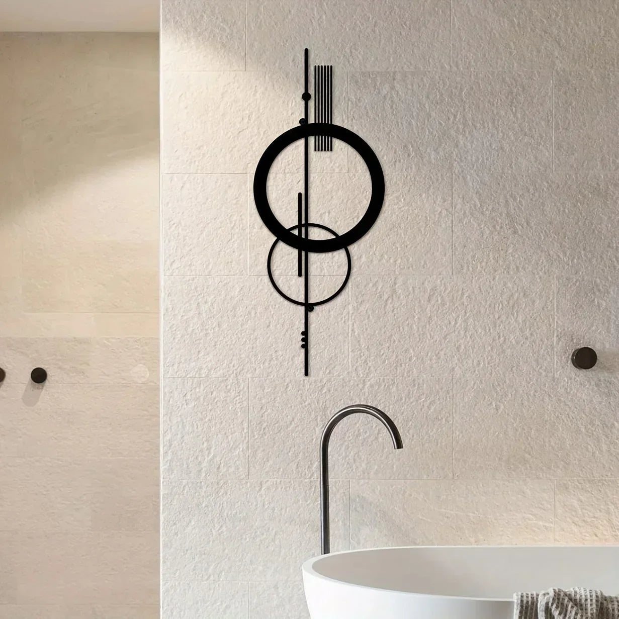 Minimalist Wall Decor: Metal Geometric Hanging" Bring a touch of modernity to your home.