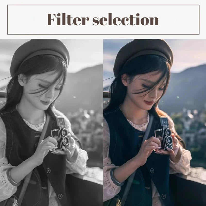 CCD Dual Reflex Retro Camera Photoes Video Mini Digital TLR Camera Recording with Manual Joystick Amateur Photography Gift