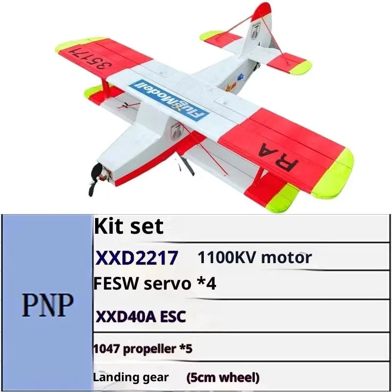 Rc  Short Take-Off And Landing Jungle Biplane 1000mm Wingspan Electric Pp Plate Fixed-Wing Remote-Controlled Model Aircraft