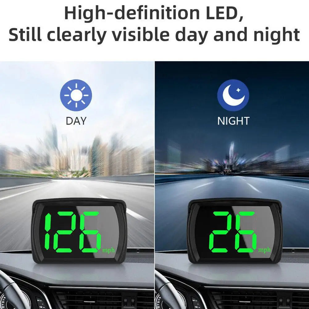 Car Head-Up Display Car GPS Digital Speedometer HUD Big Font Speed Head Up Display KMH Speed Meter Smart Auto Accessories