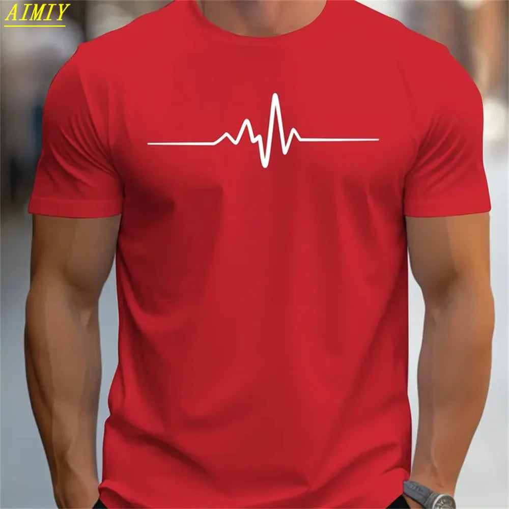 Summer Men's T-shirt Top Casual Loose Fit Oversized T-shirt PARI Letter Pattern Printed Round Neck Short Sleeved Homme Vêtement - Free Item.