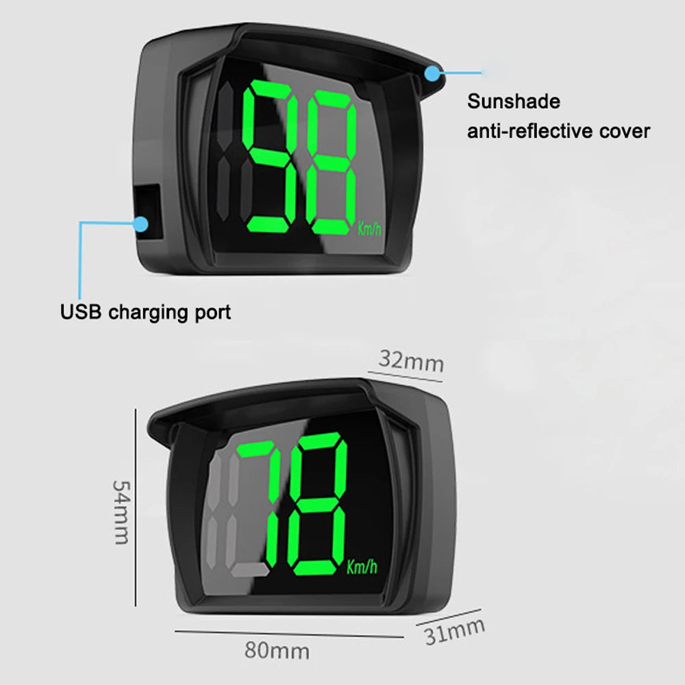 Car HUD Display Car Headup Display MPH GPS Digital Speedometer with LED Large Font Display for Car Truck SUV Motorcycle