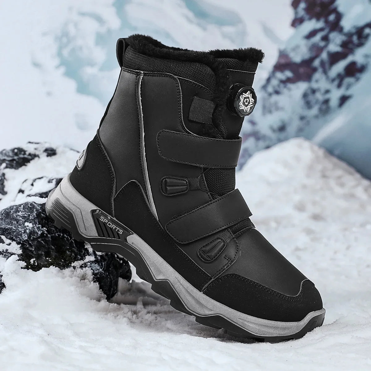 High-top Snow Boots for Men New Winter Collection Outdoor Leisure Slip-resistant and Wear-resistant Men's Shoes