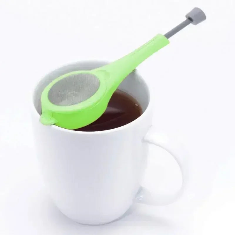 New Convenience Tools Tea&Coffee Strainer Stir Swirl Total Tea Infuser Gadget Measure Steep Stir Press Plastic Latest Model Tool