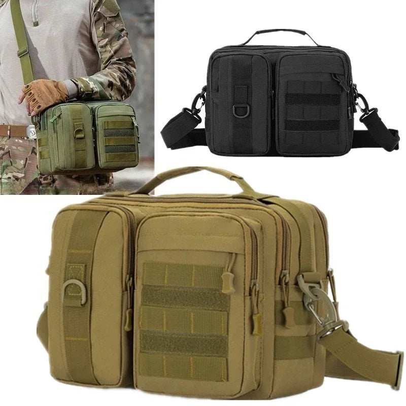 Outdoor Trekking Tactical Handbags Shoulder Bag Camping for Men Hiking Travel Climb Fishing Sling Crossbody Molle Messenger Bag