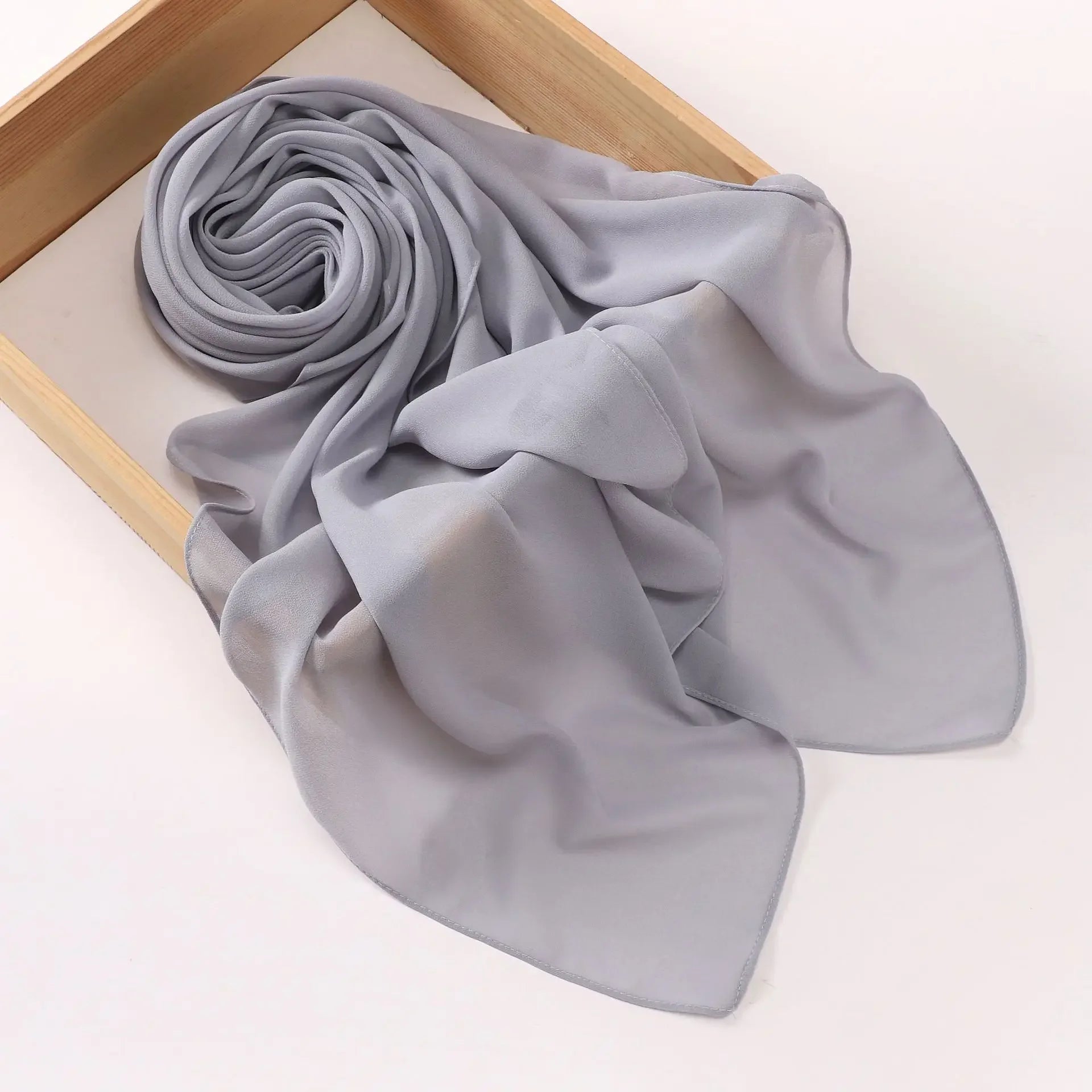 110*110CM Square Chiffon Hijab Solid Color Headscarf for Women Muslim Shawls Head Wrap Bandanas Headband Kerchief Turbante Mujer