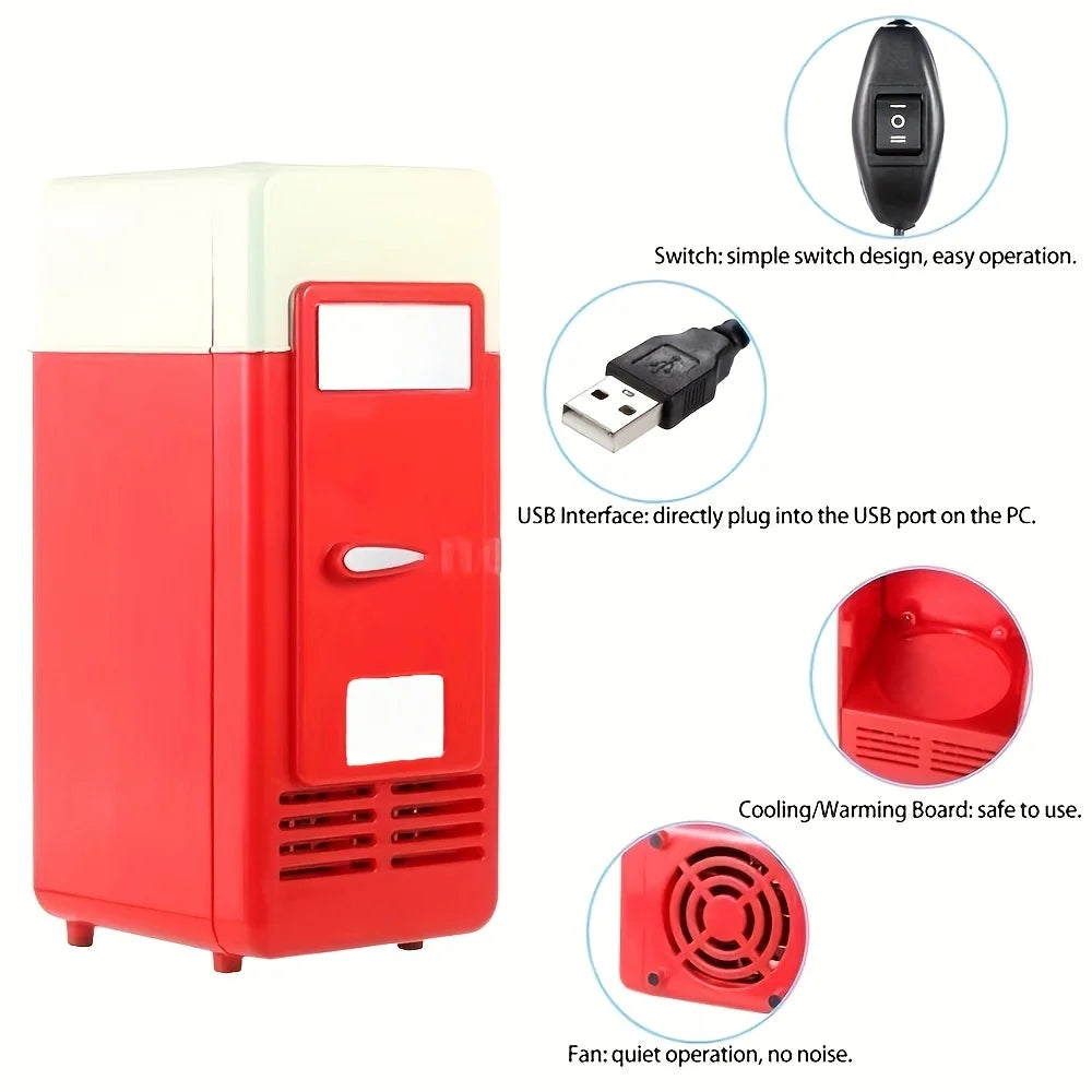 Mini Refrigerator USB Small Refrigerator Mini small Refrigerator Car Cooling And Heating Refrigerator Dual Refrigerator Computer