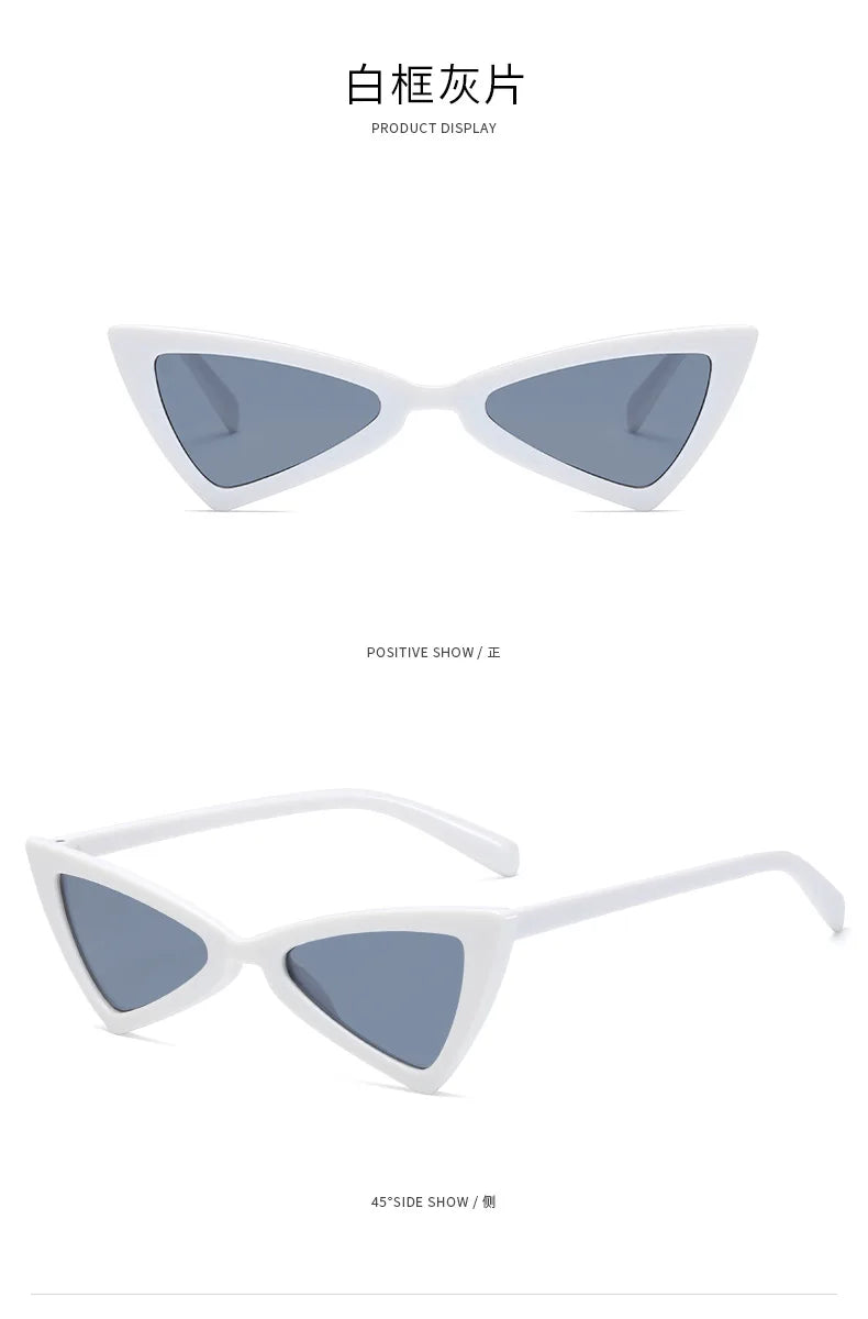 Car Driver Goggles Fashion Cute Sexy Ladies Cat Eye Sunglasses Women Vintage Retro Small Triangular Female Glasses UV Protection