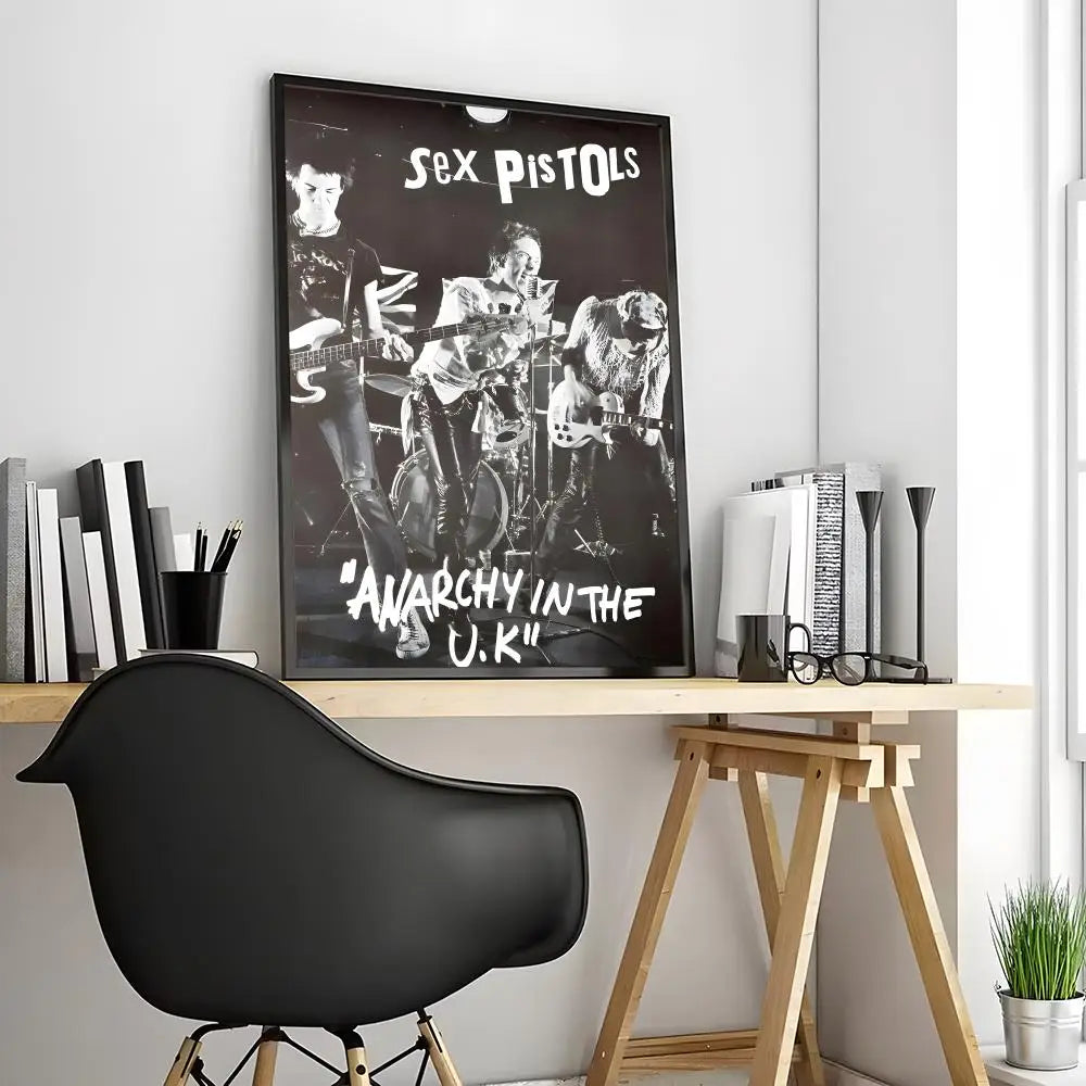 One Of The Influential Punk Band Painting Calligraphy Canvas Poster: Crease Free Waterproof Durable All Space Wall Decor