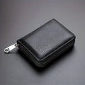 Mini Minimalist Classic Multi-card Man Wallet, RFID Blocking Women Coin Purse with Zipper, Unisex Solid Color Credit Card Holder