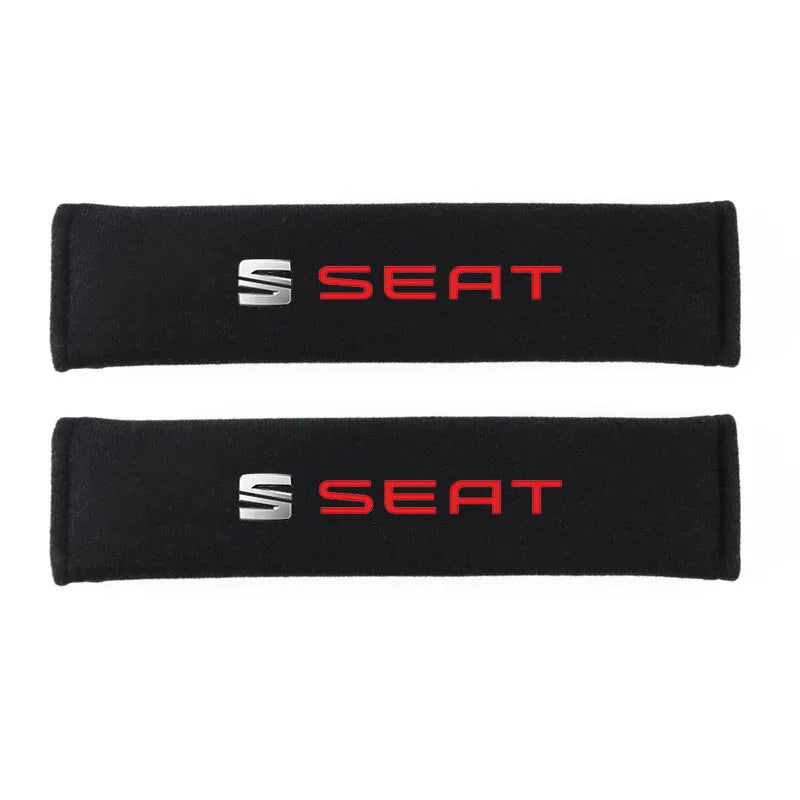 2Pcs Auto Car Cotton Seat Belt Cover Case for Seat Leon FR Cupra Ateca Ibiza 6P Arona Tarraco Arosa Toledo Auto Accessories