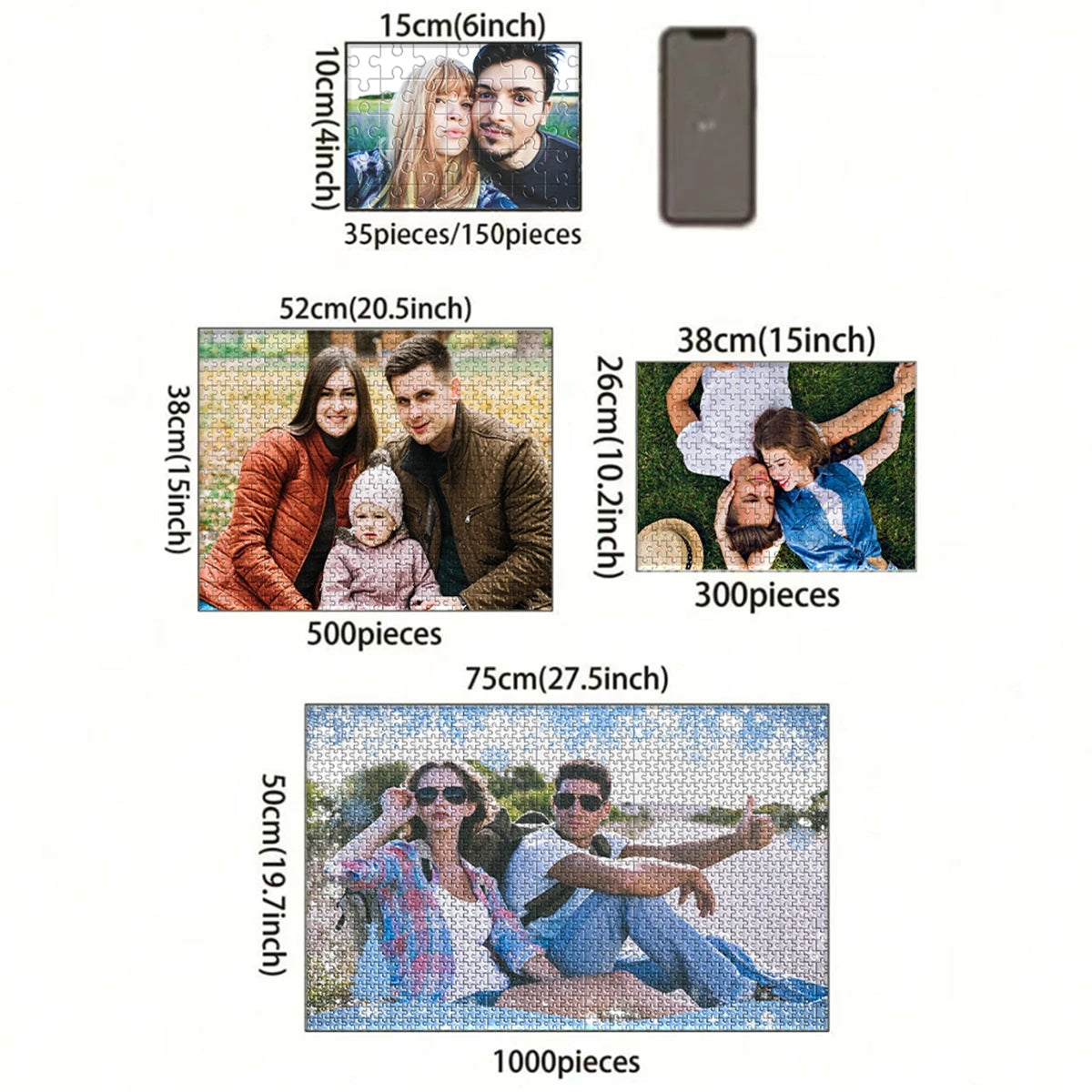 Personalized Custom Photo Puzzle Customize Personal Memor Jigsaw Puzzle Personalized Picture Decoration Collectiable Gifts