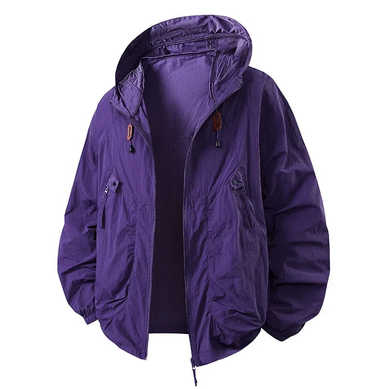 2026 Summer Mens Lightweight Hiking Jacket Outdoor Men Suncreen Breathable Hooded Coats Men Quick Dry Sports Fishing Jackets
